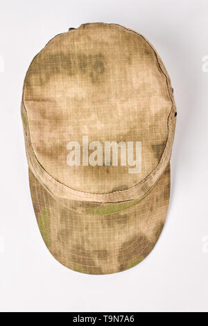 Military cap isolated on white background. Stock Photo