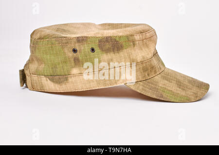 Military cap side view. Stock Photo
