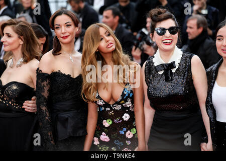 Cannes. 19th May, 2019. Zahia Dehar arrives to the premiere of ' A HIDDEN LIFE ' during the 2019 Cannes Film Festival on May 19, 2019 at Palais des Festivals in Cannes, France. ( Credit: Lyvans Boolaky/Image Space/Media Punch)/Alamy Live News Stock Photo