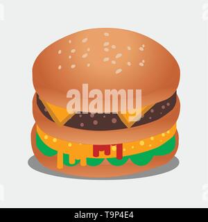 big burger vector symbol illustration Stock Vector