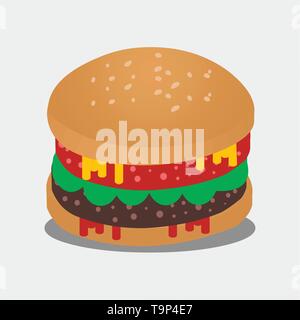 delicious burger vector symbol illustration Stock Vector