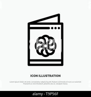 Business Card, Card, Greeting Card, Identification Card Line Icon Vector Stock Vector