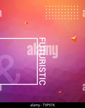 Colorful abstract low poly decoration. Geometric vector background. Modern and futuristic. Stock Vector