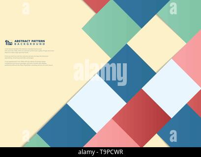 Abstract colorful paper cut design pattern background. You can use for ad, poster, artwork, presentation design. illustration vector eps10 Stock Vector