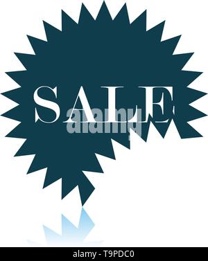 Sale Tag Icon. Shadow Reflection Design. Vector Illustration. Stock Vector