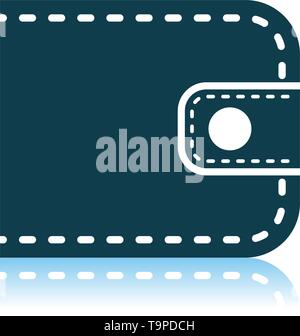 Wallet icon. Shadow reflection design. Vector illustration Stock Vector ...
