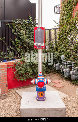 A memorial to the 19 Prescott Firefighters who died in the Yarnell Hill fire on 6/30/2013 in Yarnell, Arizona. The memorial is in Prescott, AZ, USA Stock Photo