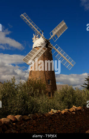 Callington Mill in Oatlands in the Tasmania Midlands was built in 1837.   It is a Georgian era flour mill. Stock Photo