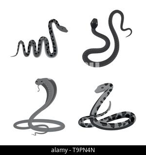 Illustration of a Cute Menacing Looking Snake Stock Vector Image & Art -  Alamy