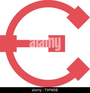 initial e connecting logo icon symbol vector illustration isolated Stock Vector