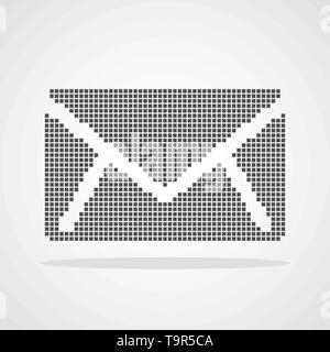 Pixel art design of a Envelope icon. Vector illustration. Abstract ...