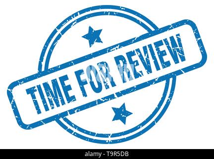 time for review round vintage grunge stamp Stock Vector