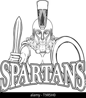 Spartan Trojan Female Warrior Gladiator Woman  Stock Vector