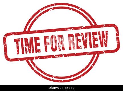 time for review round vintage grunge stamp Stock Vector