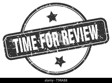 time for review round vintage grunge stamp Stock Vector