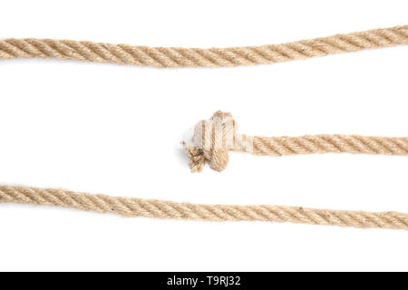 Ropes on white background Stock Photo