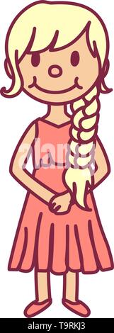 vector cute cartoon kid, child clip art Stock Vector