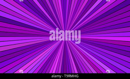 Purple psychedelic abstract starburst stripe background - vector explosive graphic Stock Vector
