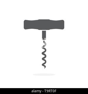 Corkscrew icon isolated on white background Stock Vector