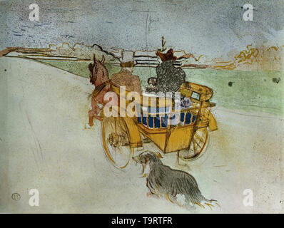 Henri de Toulouse-Lautrec - l charrette anglaise english dog cart 1897 Stock Photo