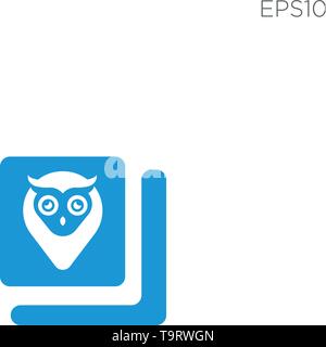 book owl education logo template vector illustration icon isolated Stock Vector