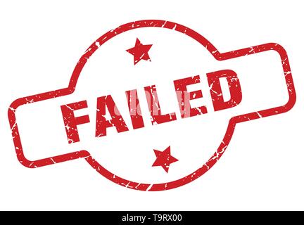 failed stamp isolated on white Stock Vector