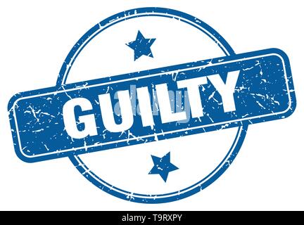 guilty round grunge isolated stamp Stock Vector