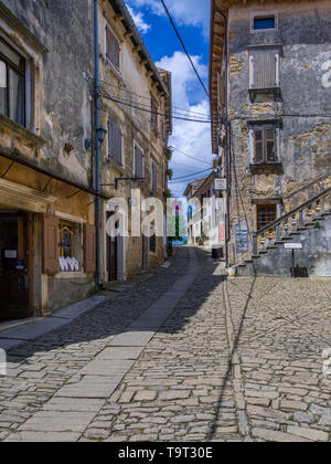 Artist's place and mountain village of Groznjan, Istrien, Croatia, Europe, Künstlerort und Bergdorf Groznjan, Kroatien, Europa Stock Photo