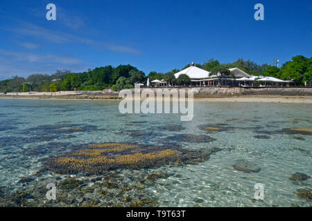 Resort at Heron Island, Great Barrier Reef, Queensland, Australia Stock Photo