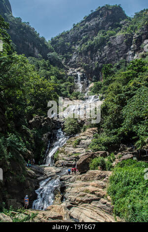 Sri Lanka trip, day 10: we stopped to take in the view of the Rawana Ella Falls. Stock Photo