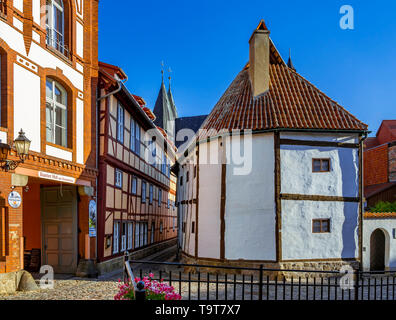 Half-timbered museum stand construction in the Old Town of Quedlinburg, UNESCO world heritage, resin, Saxony-Anhalt, Germany, Europe, Fachwerkmuseum S