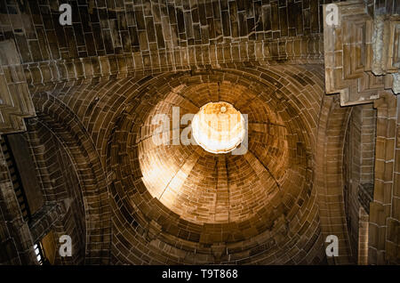 Alcudia, Majorca, Spain – May 13 2011: An internal view of the central dome of the Church of Saint Jaume. Stock Photo