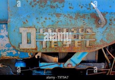 fordson major diesel tractor metal nameplate logo Stock Photo