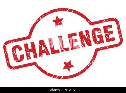 challenge stamp isolated on white Stock Vector