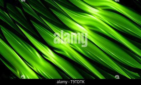 Green glowing futuristic metallic technology, computer generated abstract background, 3D rendering Stock Photo