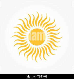 Sun over white - vector illustration Stock Vector Image & Art - Alamy
