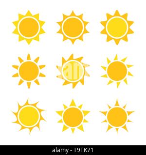 Sun icons collection. Vector illustration Stock Vector Image & Art - Alamy