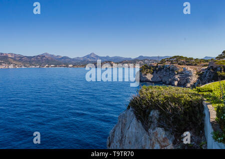 View of the marine reserve of the Malfrats Islands in the northwest of the island of Palma de Mallorca Stock Photo