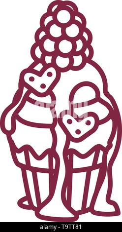 vector cute cupcake sweets coloring book page Stock Vector Image & Art