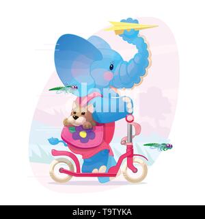 vector nursery wall art for kids cute illustration Stock Vector