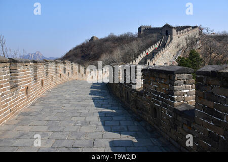 Mu Tian Yu, Mutianyu, Mùtiányù, Great Wall, Wànlǐ Chángchéng, Beijing, Peking, China, Asia, UNESCO World Heritage Site Stock Photo