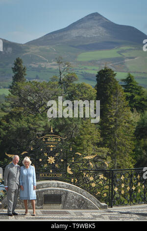 Powerscourt Demesne, Ireland. 20th May, 2019. Prince Charles, Prince of Wales and Camilla, Duchess of Cornwall, at Powerscourt House and Gardens, during Day One of their visit to the Republic of Ireland. Credit: ASWphoto/Alamy Live News Stock Photo