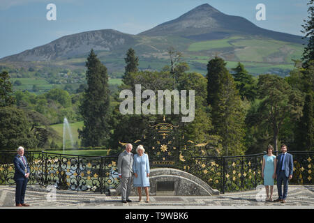 Powerscourt Demesne, Ireland. 20th May, 2019. Prince Charles, Prince of Wales and Camilla, Duchess of Cornwall, at Powerscourt House and Gardens, during Day One of their visit to the Republic of Ireland. Credit: ASWphoto/Alamy Live News Stock Photo