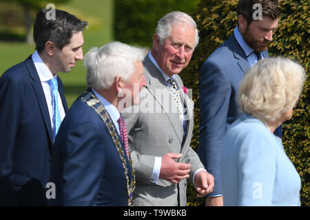 Powerscourt Demesne, Ireland. 20th May, 2019. Prince Charles, Prince of Wales and Camilla, Duchess of Cornwall, at Powerscourt House and Gardens, during Day One of their visit to the Republic of Ireland. Credit: ASWphoto/Alamy Live News Stock Photo