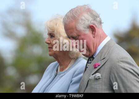 Powerscourt Demesne, Ireland. 20th May, 2019. Prince Charles, Prince of Wales and Camilla, Duchess of Cornwall, at Powerscourt House and Gardens, during Day One of their visit to the Republic of Ireland. Credit: ASWphoto/Alamy Live News Stock Photo