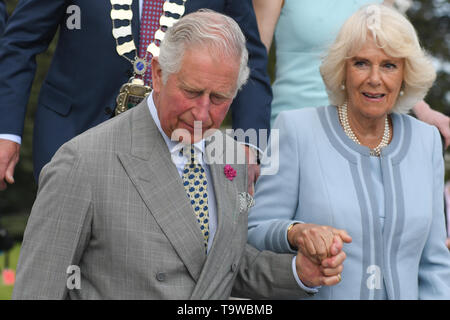 Powerscourt Demesne, Ireland. 20th May, 2019. Prince Charles, Prince of Wales and Camilla, Duchess of Cornwall, at Powerscourt House and Gardens, during Day One of their visit to the Republic of Ireland. Credit: ASWphoto/Alamy Live News Stock Photo