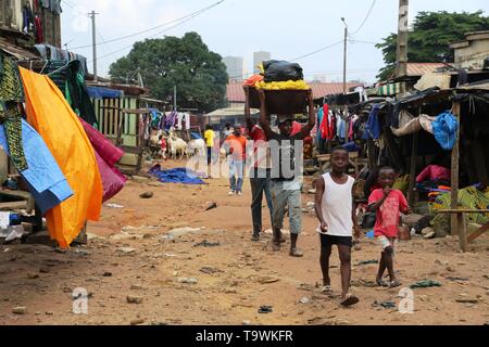 Refugees from differents countries in West Africa Stock Photo