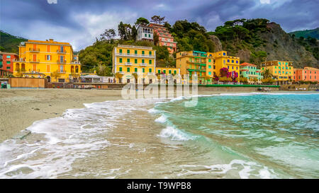 Monterosso al Mare Coastal Town in Cinque Terre, La Spezia, Italy Stock Photo