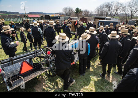 Annual fire company auction, Lancaster, PA.  Commonly referred to as Mud Sales.  Held in spring. Stock Photo