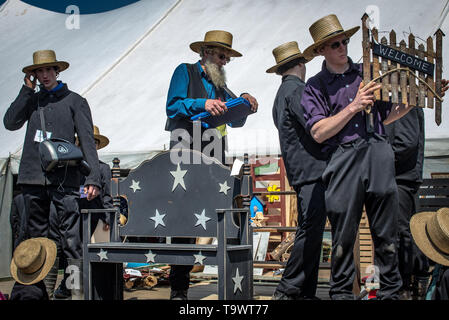 Annual fire company auction, Lancaster, PA.  Commonly referred to as Mud Sales.  Held in spring. Stock Photo